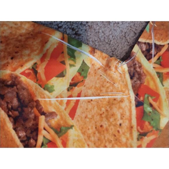 Vivid Tacos Mexican Print Short Sleeve T-Shirt Size 2XL "Distressed Fabric" - Picture 6 of 8